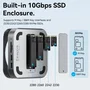 Vention THIHAG Docking Station para Mac Mini, USB-C 10 en 1 con Ranura SSD M.2 NVMe, 4xUSB 3.2, DisplayPort 4K, Lector Tarjetas SD/TF y Jack Audio 3.5mm